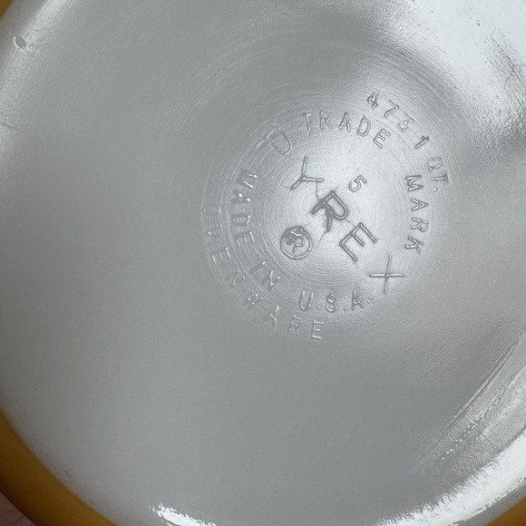 Pyrex 475 1 Qt Casserole Dish with Lid Butterfly Gold 1970s Vintage USA - Picture 2 of 9